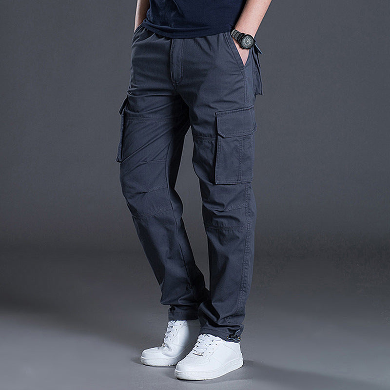 Mens Overalls Pockets Cargo Pants