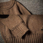 Herrenstrickpullover mit Ellbogenpatch