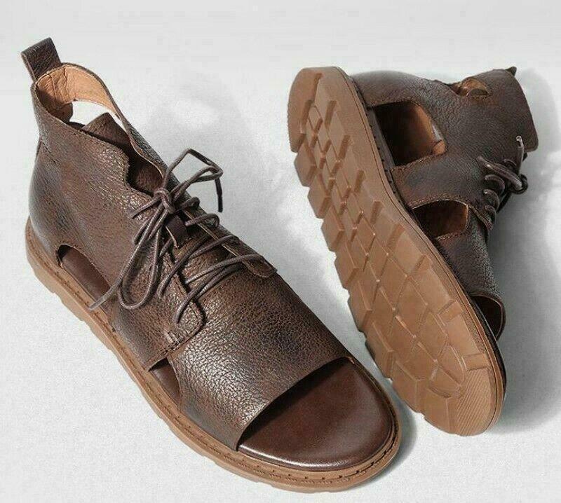 Men's Leather High Top Sandals