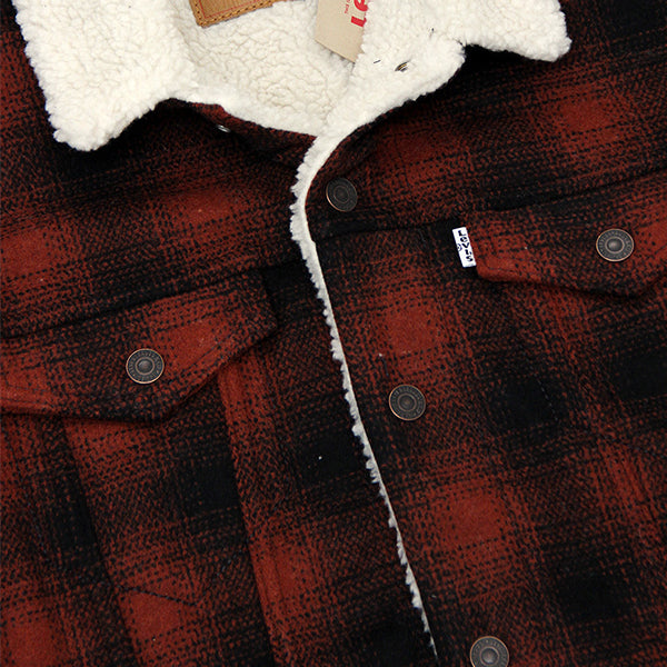 Retro Check Sherpa Trucker Jacket