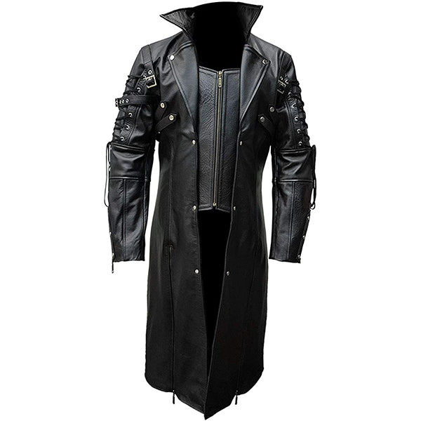 Genuine Leather Gothic Steampunk Coat