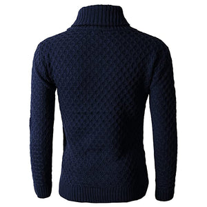 Men's Knit Pullover Long Sleeve Hexagon Patterned Sweater