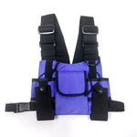 Radio Chest Harness with Front Pockets and Two Way Walkie Talkie Clip (Rescue Essential)