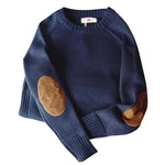 Herrenstrickpullover mit Ellbogenpatch