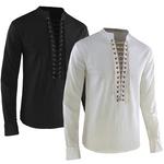 ‍☠️🏴‍☠️Camisas de poeta pirata rudo y romántico