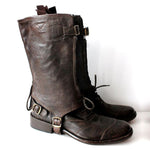 [Couple] Mens Leather Zipper Spats