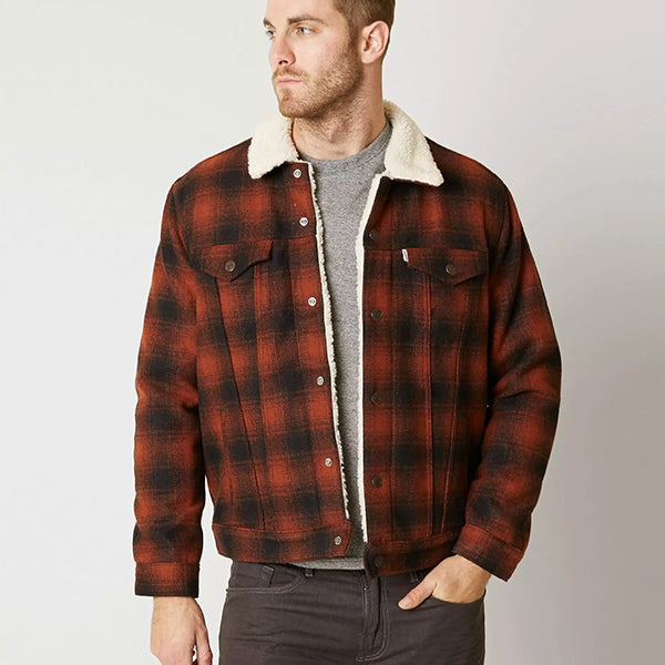 Retro Check Sherpa Trucker Jacket