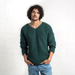 Men's Wool V Neck Sweater