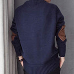 Herrenstrickpullover mit Ellbogenpatch
