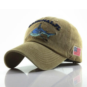 Mens Casual Baseball Cap with Shark Embroidery