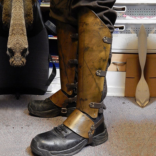 Gladiator Viking Genuine Leather Greaves