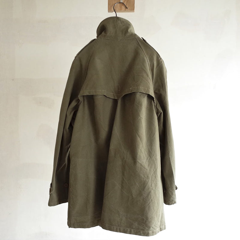 1940s French Army Motorcycle Canvas Coat