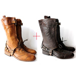 [Couple] Mens Leather Zipper Spats
