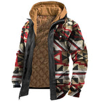 Men's Retro Check Pattern Stitching Warm Wanderer Jacket IIIV