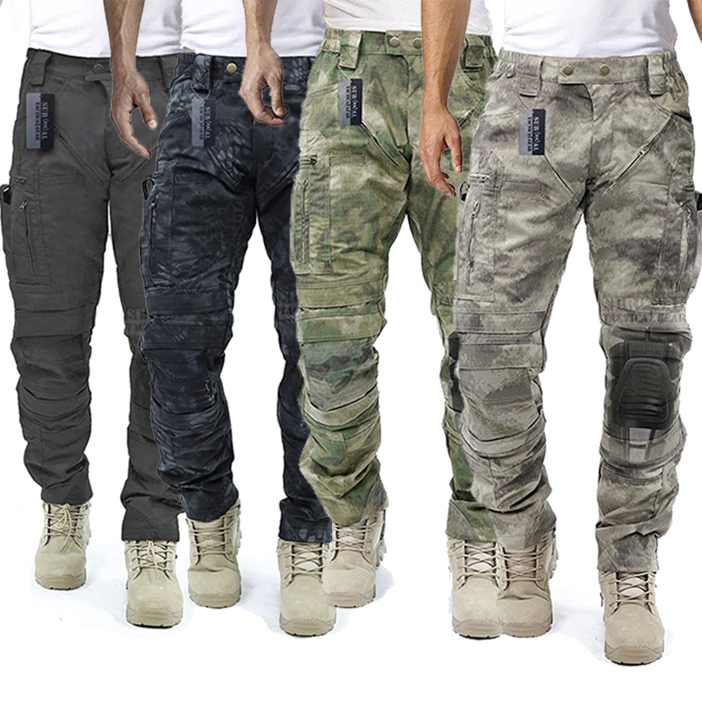 Survival Tactical Gear - Pantalones tácticos para hombre con sistema de  protección de rodilla y sistema de circulación de aire