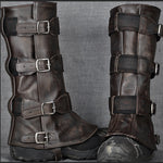 Real Leather Gaiters With Metal Buckle