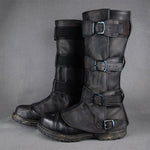 Real Leather Gaiters With Metal Buckle