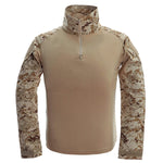 Men's Tactical Military Shirts 1/4 Zip Long Sleeve Shirt
