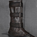 Real Leather Gaiters With Metal Buckle