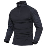 Men's Tactical Military Shirts 1/4 Zip Long Sleeve Shirt