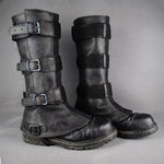 Real Leather Gaiters With Metal Buckle